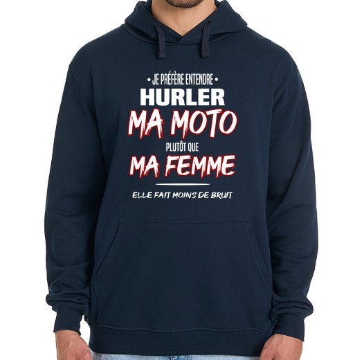 Felpa uomo con cappuccio umorismo regalo moto