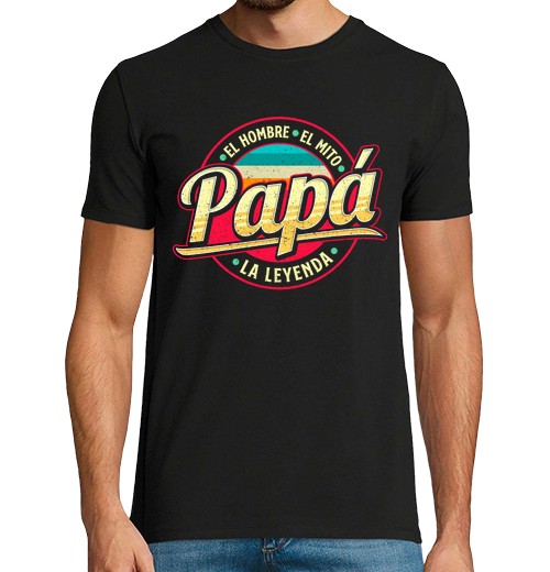 T-Shirt Uomo Manica Corta Papà L'uomo Il Mito La Leggenda Regalo Festa Del Papà-image