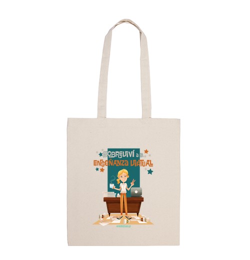 Bolsa De Tela Sobreviví a la enseñanza virtual - Bolsa de tela laTostadora