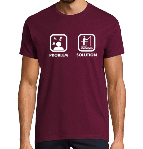 Camiseta Hombre Manga Corta Problem Solution Fish laTostadora - latostadora.com - Modalova