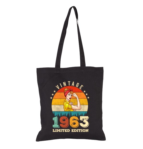 Bolsa De Tela 60 años vintage 60 cumpleaños mujeres laTostadora