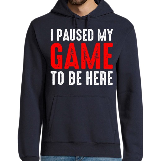 Sudadera Con Capucha Para Hombre pause mi juego para estar aqui laTostadora