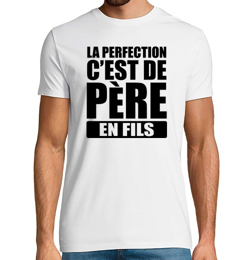 T-Shirt Uomo Manica Corta La Perfezione è Di Padre In Figlio-image