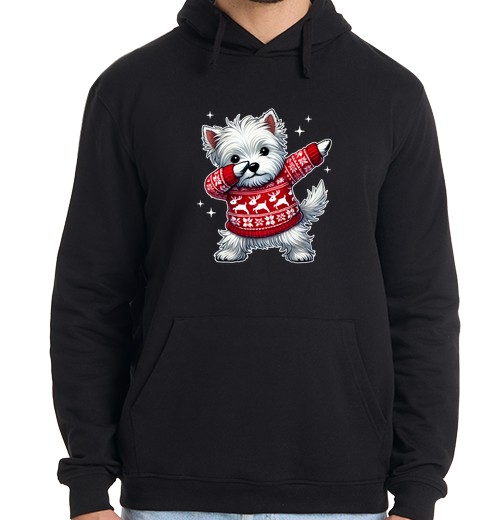 Sudadera Con Capucha Para Hombre Amante de la Navidad West Highland laTostadora
