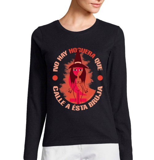 T-shirt donna manica lunga strega