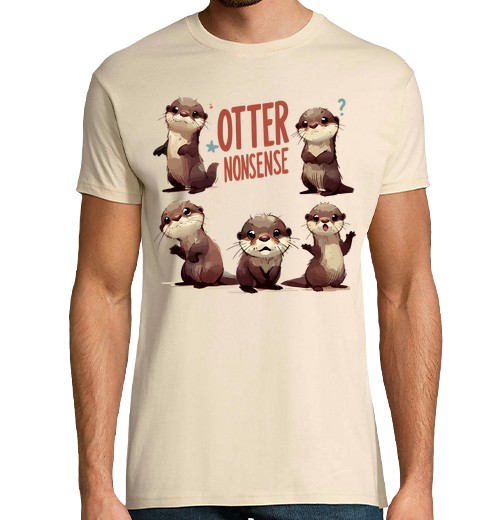 T-shirt uomo manica corta divertenti lontre schizzate senza senso