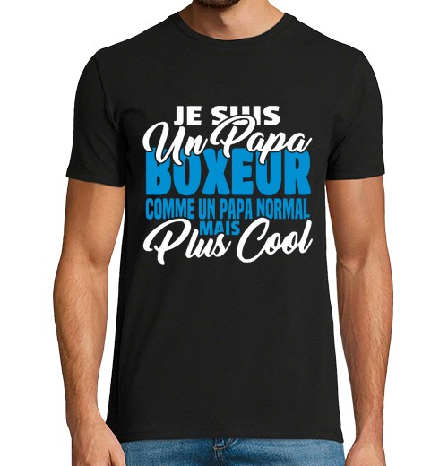 T-Shirt Uomo Manica Corta Papà Pugile, Ma Trendy-image