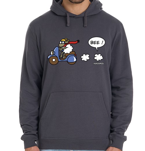 Felpa unisex con cappuccio scooter