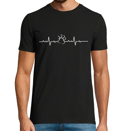 T-Shirt Uomo Manica Corta Battito Cardiaco Del Cane Proprietario-image