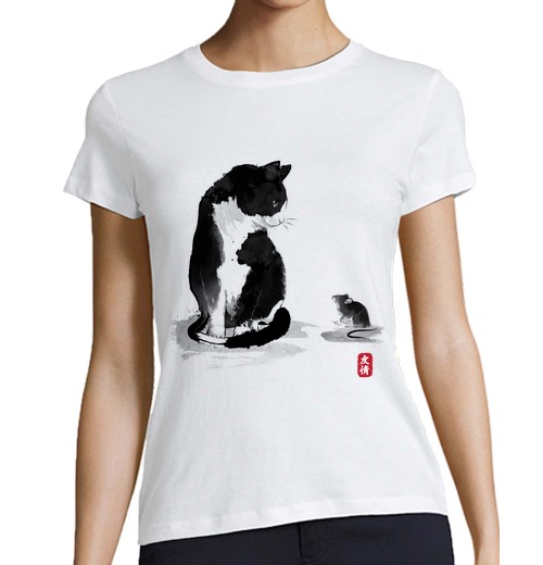 Camiseta Mujer Manga Corta The cat an the little mouse laTostadora - latostadora.com - Modalova