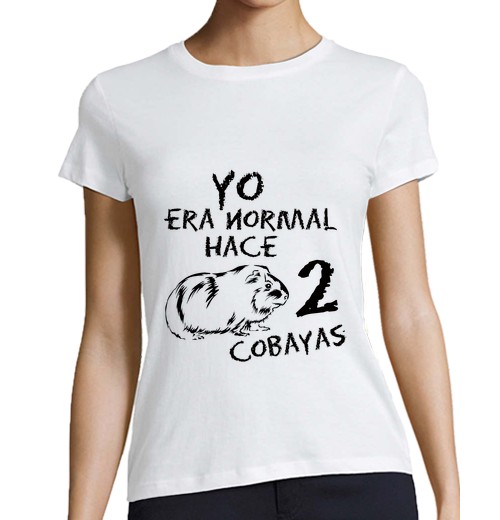 Camiseta Mujer Manga Corta Camiseta mujer Yo era normal hace 2 cobayas BICOLOR laTostadora - latostadora.com - Modalova