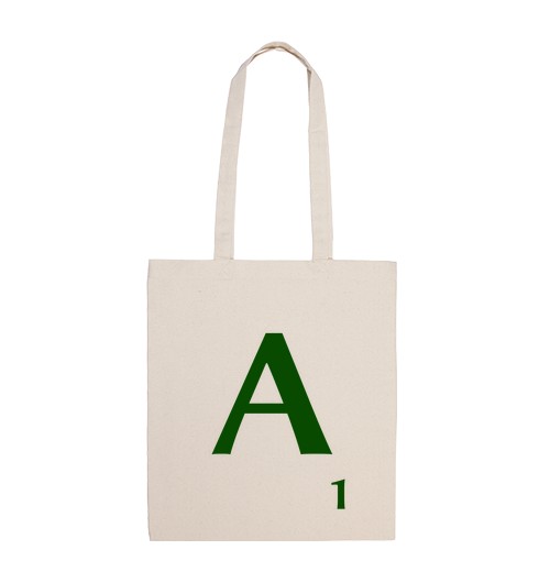 Bolsa De Tela Ficha de Scrabble con la A de 1 punto laTostadora