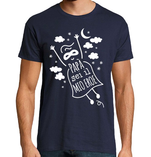 T-Shirt Uomo Manica Corta Papà Sei Il Mio Eroe Regali Festa Del Papà Idee-image
