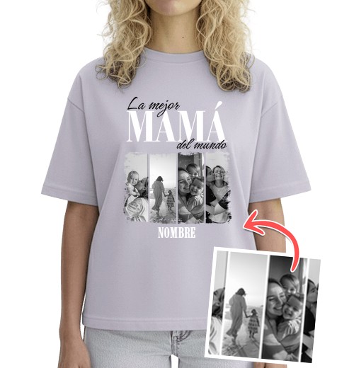 personalized oversized t-shirt for mom with photo and name – gift for mother personalized oversized t-shirt for mom with photo and name – gift for mother