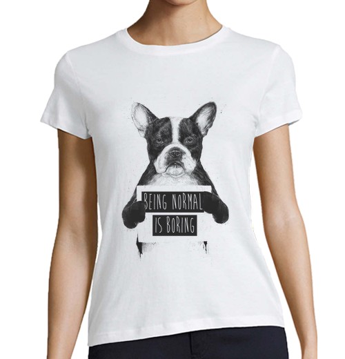 Camiseta Mujer Manga Corta Being normal is boring laTostadora - latostadora.com - Modalova