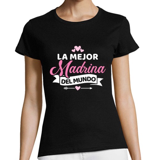 Camiseta Mujer Manga Corta la mejor madrina del mundo laTostadora