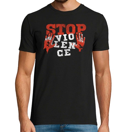 T-Shirt Uomo Manica Corta Ferma La Violenza Non Violenza
