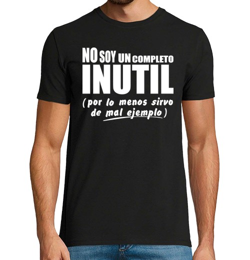 T-Shirt Uomo Manica Corta Io Non Sono Un Inutile Del Tutto. Per Almeno Servire Come Un Cattivo Esempio-image