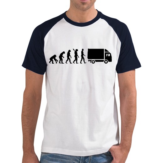 Camiseta Hombre Estilo Béisbol camión de la evolución laTostadora - latostadora.com - Modalova