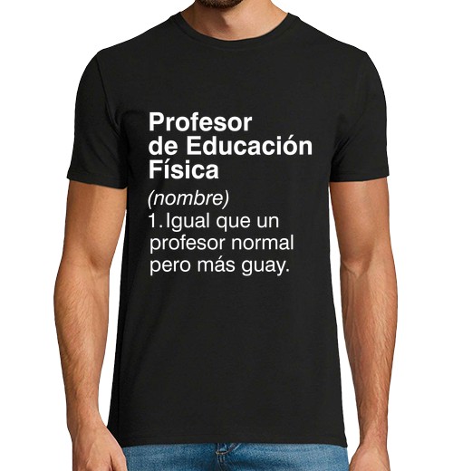 T-shirt uomo manica corta definizione regalo per insegnante di educazione fisica di fine anno