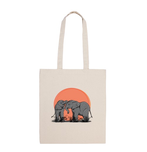 Bolsa De Tela familia de elefantes laTostadora