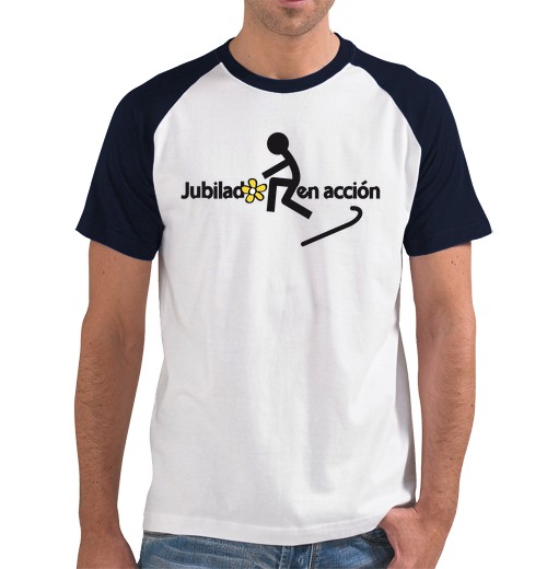 Camiseta Hombre Estilo Béisbol JUBILADO EN ACCIÓN laTostadora - latostadora.com - Modalova