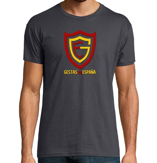 T-Shirt Uomo Manica Corta L'uomo, Manica Corta, Grigio Topo, Gestas Marchio Di Qualità Extra-image