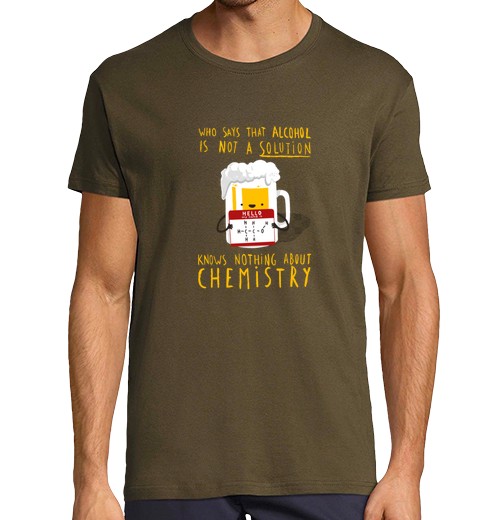 Camiseta Hombre Manga Corta Solution formula - Chemistry - fun science laTostadora - latostadora.com - Modalova