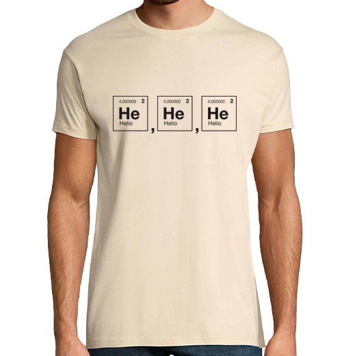 T-shirt uomo manica corta ridere scientifiche elio