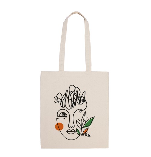 Bolsa De Tela Woman Lines black B laTostadora