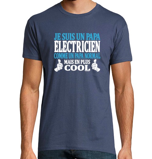 T-Shirt Uomo Manica Corta Sono Un Padre Elettricista-image
