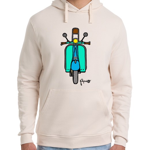 Felpa unisex con cappuccio scooter