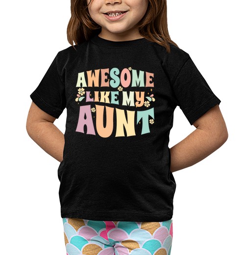 T-shirt bambino manica corta fantastico come mia zia orgogliosa nipo