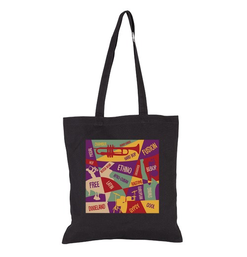 Bolsa De Tela diseño creativo con géneros de jazz laTostadora