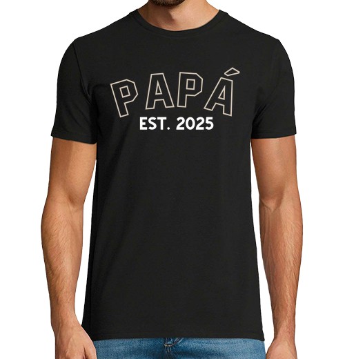 T-shirt uomo manica corta maglietta futuro papà con anno personalizzabile