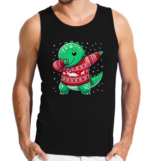 Camiseta Hombre Sin Mangas amante de los dinosaurios de navidad di laTostadora