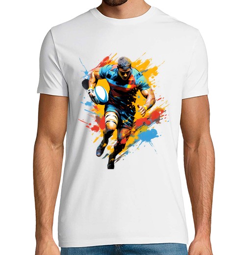 Camiseta Hombre Manga Corta camiseta, jugador en acción, rugby, mundo, laTostadora - latostadora.com - Modalova