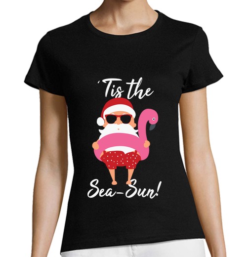 Camiseta Mujer Manga Corta divertido regalo de navidad en julio laTostadora