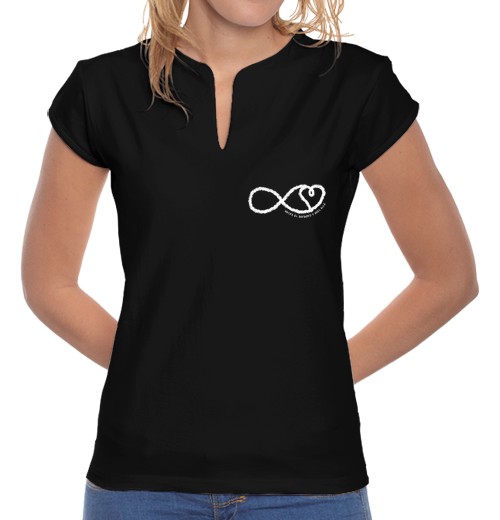 T-shirt donna colletto alla coreana fino allinfinito e oltre