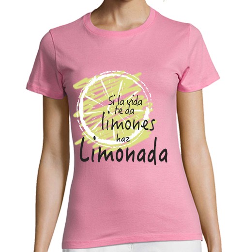 T-Shirt Donna Taglio Classico Maniche Corte Se La Vita Ti Dà Limoni, Fai Una Limonata-image