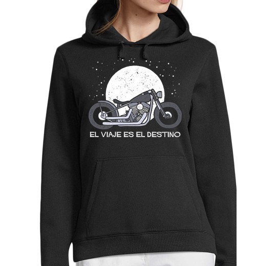 Sudadera Con Capucha Para Mujer El viaje es el destino laTostadora