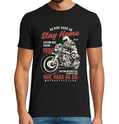 T-Shirt Uomo Manica Corta Ride Hard O Die