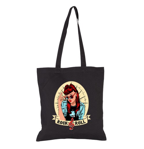 Bolsa De Tela Rock Rock and Roll Retro Pin Up Girl Rockabilly Rockers laTostadora