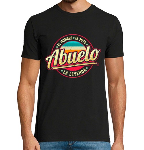 T-Shirt Uomo Manica Corta Nonno L'uomo Il Mito La Leggenda Evviva Festa Del Papà-image