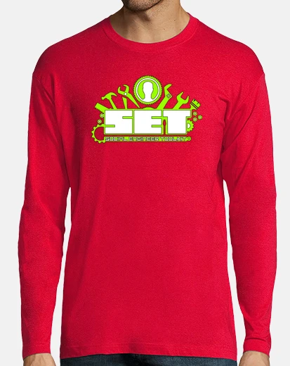 Tee-shirt définir. outil d'ingénieur social. vert et blanc.