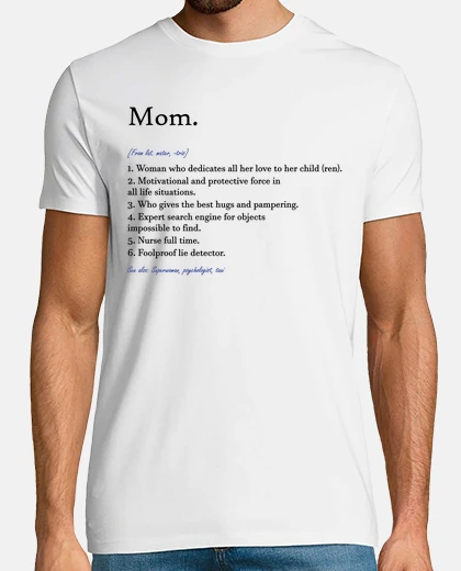 Tee-shirt définition de maman maman en noir