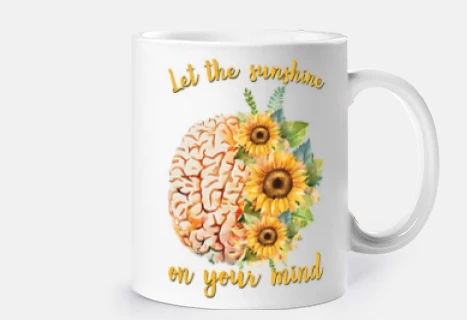 deja que el sol entre en tu mente taza de girasol personalizable