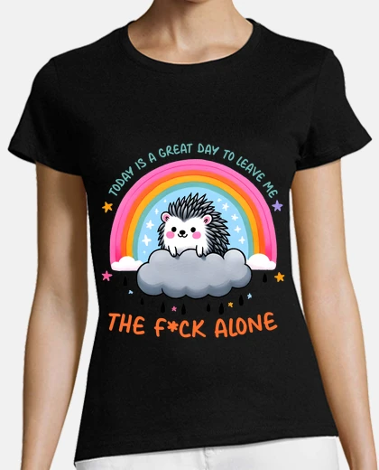 Playera déjame en paz erizo