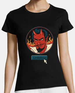 dejar de lado la camisa del diablo para mujer
