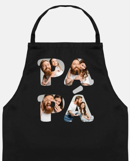 delantal papá fotos personalizables